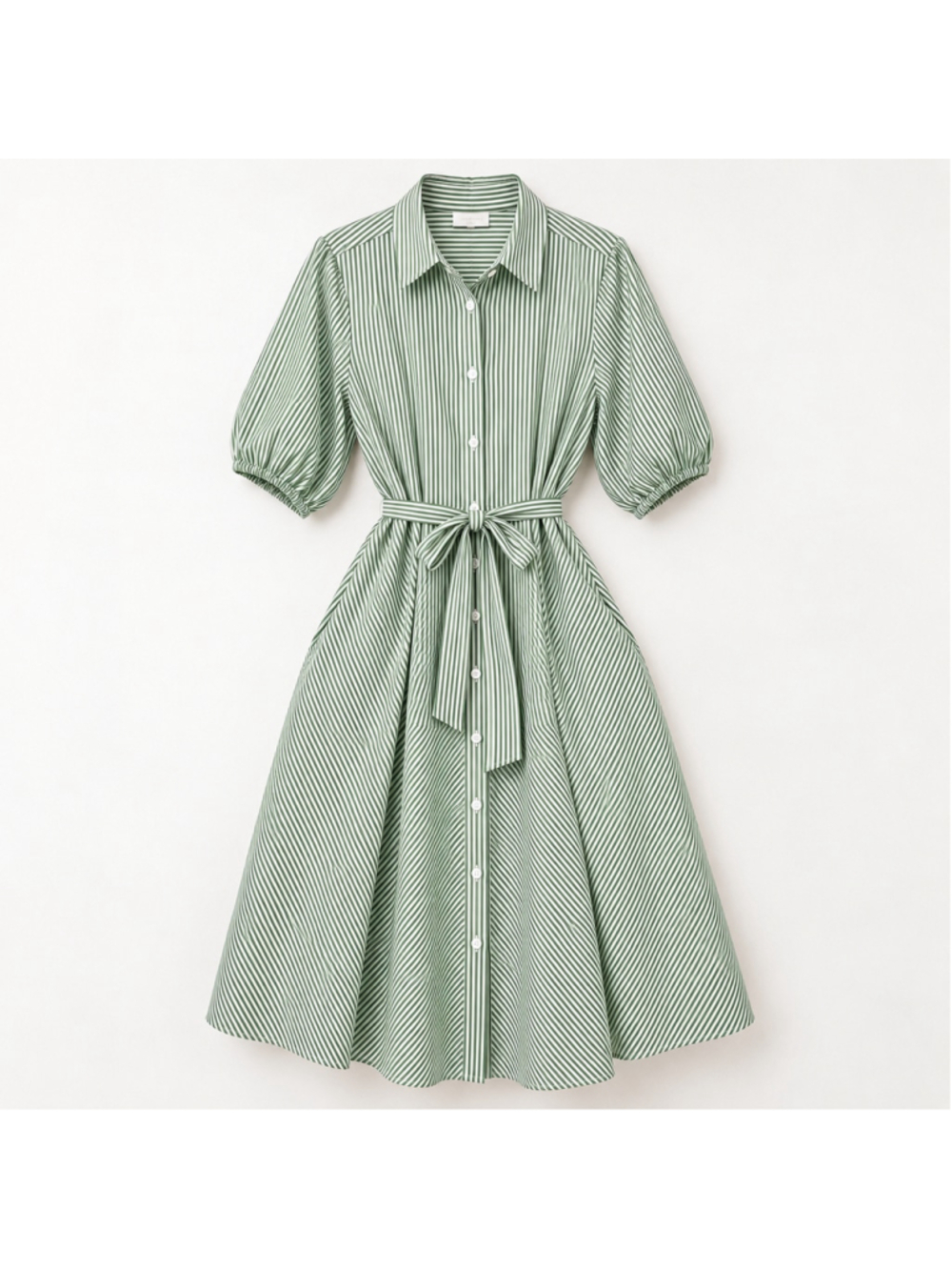A New Day - Elbow Sleeve Poplin Button-Down Midi Shirtdress New Size M